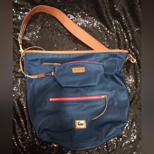 Dooney & Bourke Wayfarer Navy Nylon Hobo Bag